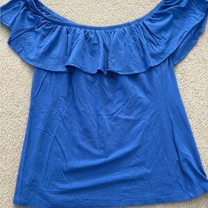 Lilly Pulitzer Royal Blue Off-Shoulder Blouse